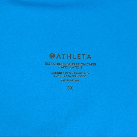 Athleta Ultra High Rise Elation Capri size 3X in Santorini Blue - Picture 4 of 7